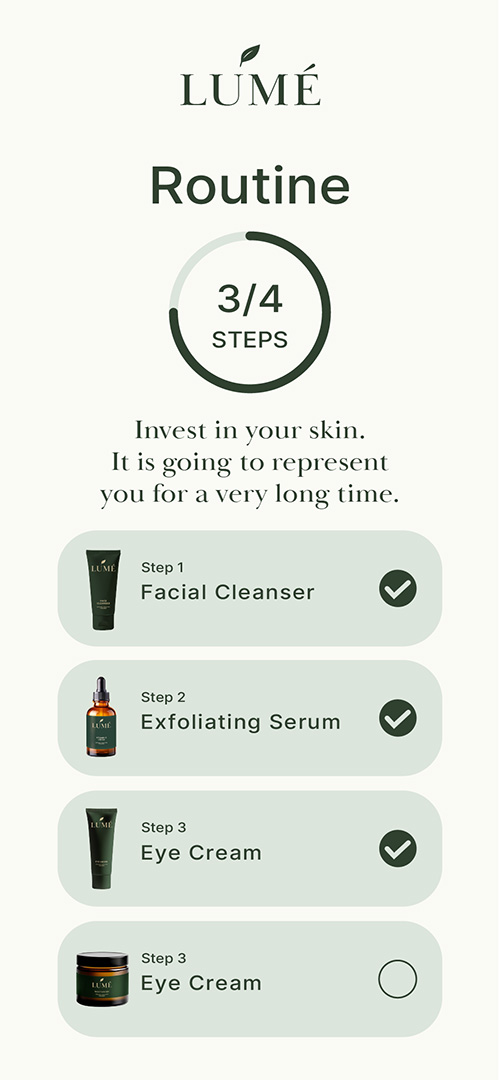 LUMÉ routine result screen